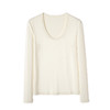 EKOOL衣库 莫代尔U领长袖T恤女春季新款轻薄透气百搭修身显瘦上衣 商品缩略图3
