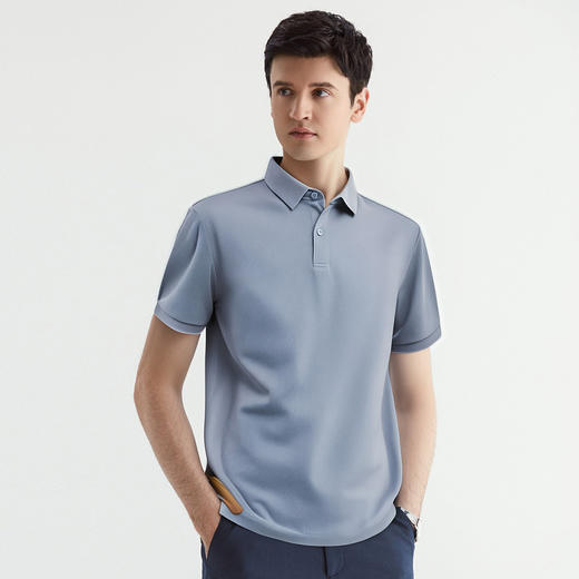 【丝光棉】罗蒙男士丝光棉凉感短袖polo衫男短袖夏季薄款7A抗菌速干t恤男短袖 商品图5
