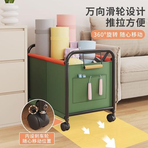 【玩具收纳筐】杂物收纳箱 卧室床边置物架 客厅四轮可移动大容量小推车  商品图3