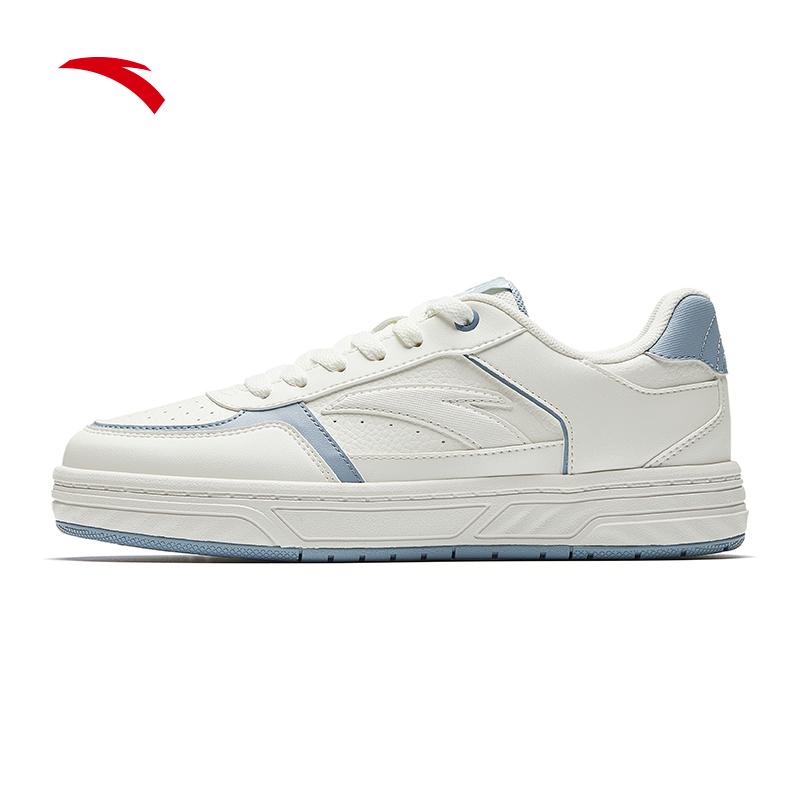 安踏百川丨经典白色低帮板鞋女鞋夏季百搭滑板鞋小白鞋122538010