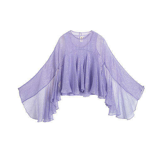 【林栖设计小店】金丝真丝衫复古荷叶边宽松2025秋季新款女1953030 商品图4