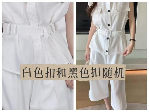 套装【韩系2025】873 干练利落腰带款上衣➕七分裤两件套-喜出 商品图2