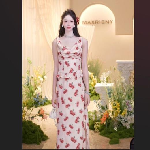 MAXRIENY浪漫氛围感钉珠碎花吊带上衣25夏季新款(货号:MF86TP267) 商品图2