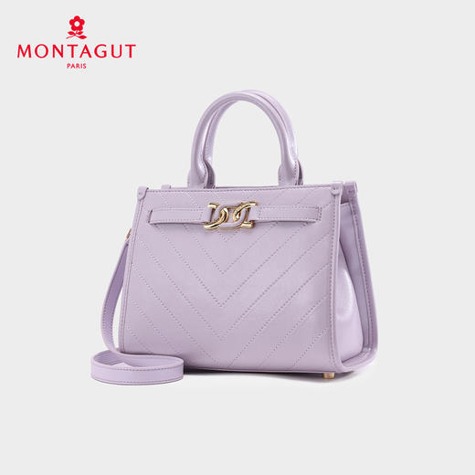 梦特娇新款女士真皮手提包时尚斜挎包潮流单肩包 商品图3