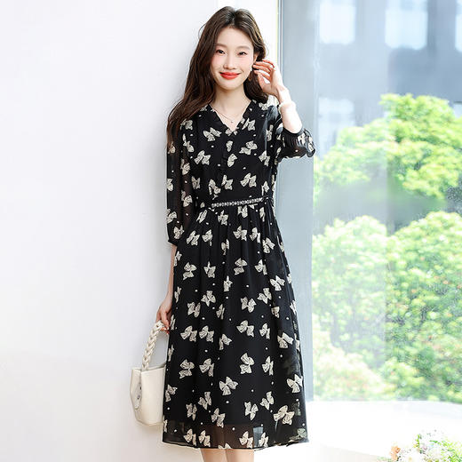 丁摩 大码休闲连衣裙夏季气质高级感遮肚显瘦减龄今年流行爆款裙子5ZF-8392 商品图1