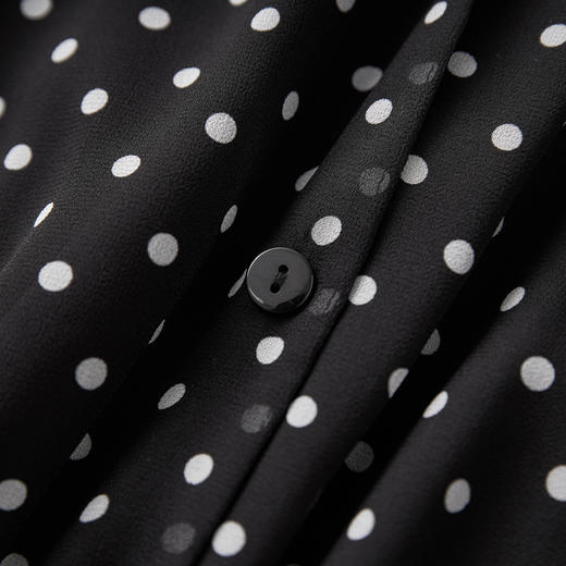 「高货wl」全新升级【铂金会员330/天猫439/差价109】(50241)洛诗琳法式复古波点气质连衣裙2025夏季新款收腰系带裙女 商品图2