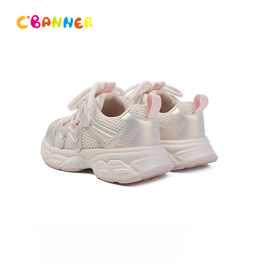 千百度秋季甜美童趣蝴蝶结减震轻便厚底运动鞋童鞋A25425907 商品图3