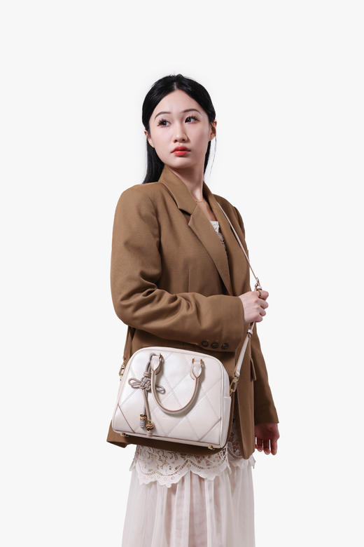 梦特娇女士时尚手提包精致女性斜挂包可爱单肩包真皮女包 商品图6