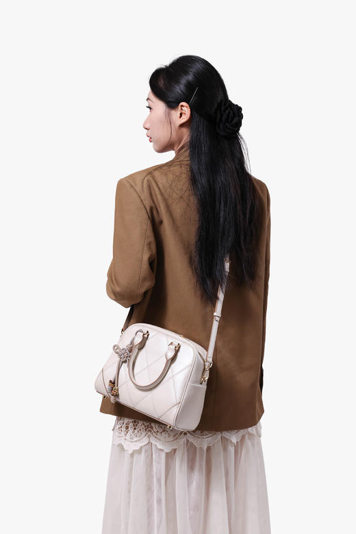 梦特娇女士时尚手提包精致女性斜挂包可爱单肩包真皮女包 商品图7