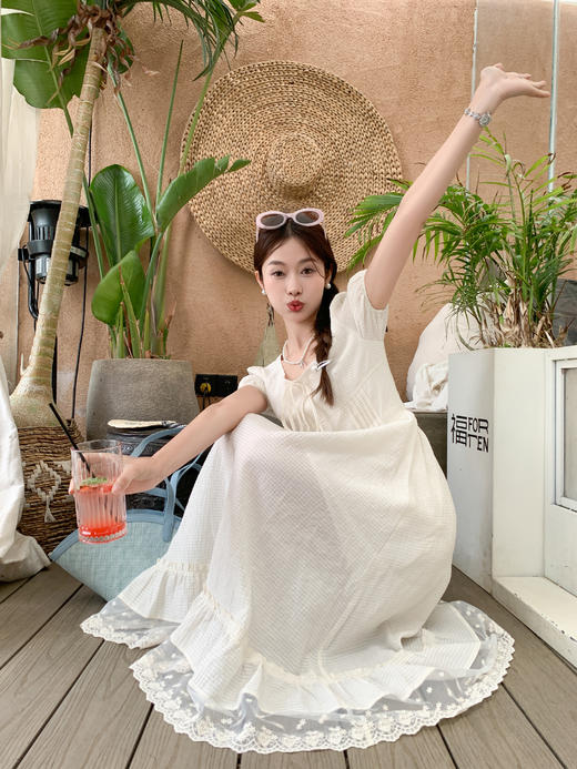 <曾小咸推荐> 破价清仓秒杀，比成本价还便宜，闭眼拍！【温柔碎片】白色连衣裙 日常218.88 立减128.89 秒杀89.99！！ 商品图9