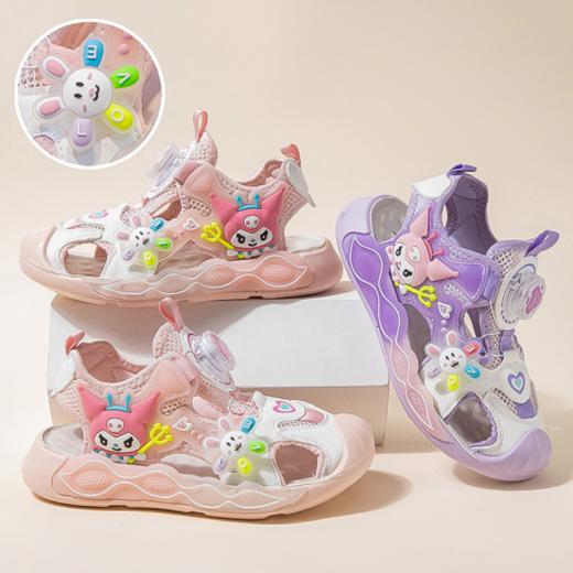 🌈【品牌直发】AFJI潮趣设计·萌动夏日💥【AFJI卡通库洛米包头旋钮扣凉鞋休闲鞋058】 🔥 库洛米主题——超人气卡通IP联名，粉色/梦幻紫双色可选，萌趣又百搭！ 商品图1