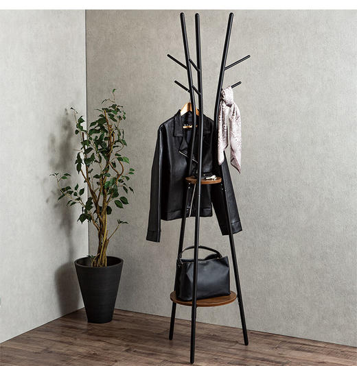 衣帽架 SR02 浅棕色白色 / 中棕色黑色 商品图1