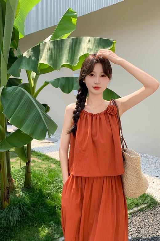 SUMMER & SAGE 韩系度假风慵懒吊带套装裙 20609 商品图2