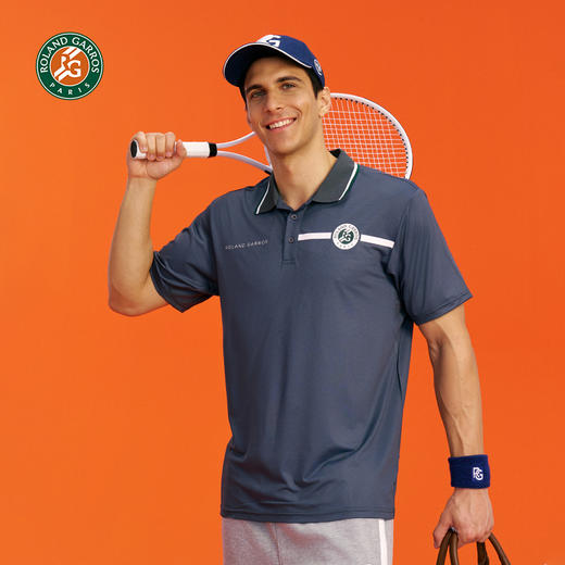 罗兰加洛斯速干polo衫短袖男网球运动夏季新款透气冰丝训练上衣 商品图3