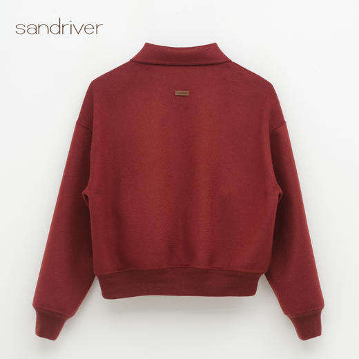 西藏水波纹羊绒呢拉链夹克衫SJF96W335N 商品图3