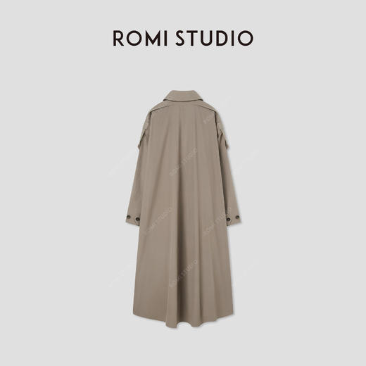 ROMI STUDIO 100%匹马棉轻薄不规则裁剪设计感风衣 RW25SWG0077 商品图1