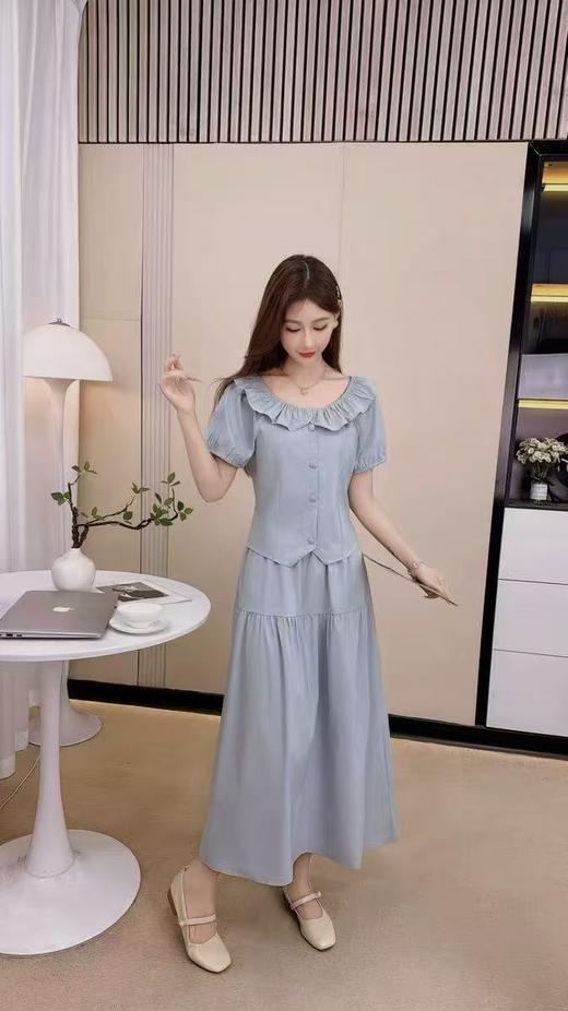 套装【韩系2025】902花边上衣➕半裙两件套-喜出 商品图0