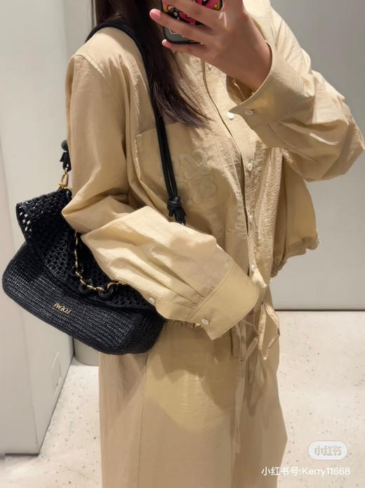 617-4 独家圆正 Lew 锦棉 抽绳衬衫 松紧腰阔腿裤 商品图8