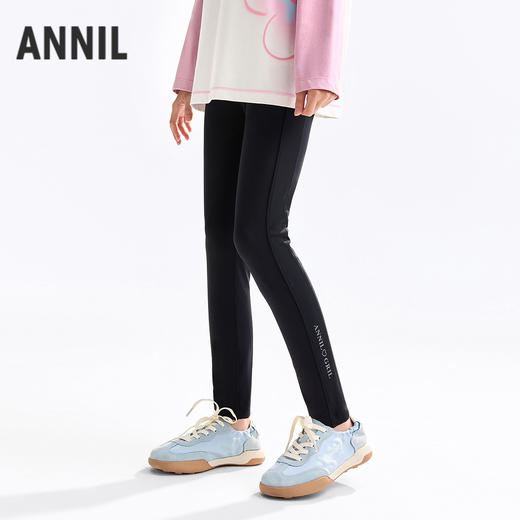 女童全腰针织打底裤秋季新款安奈儿童装EG536508 商品图0