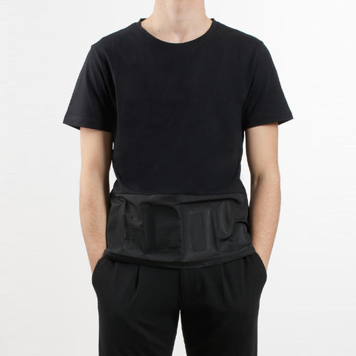 GCDS 男士棉质字母徽标圆领短袖T恤 黑色 B1XM2316JG8 99 商品图0