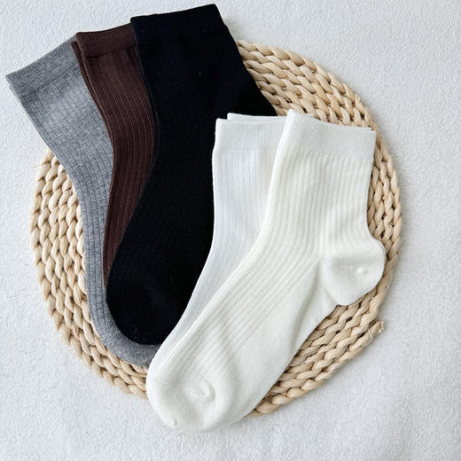 基础纯色舒适女中袜组合款袜子纪念日百货162999013 商品图2