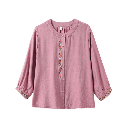 时尚衬衫九分裤两件套装加肥加大码中老年妈妈女装夏 商品图4