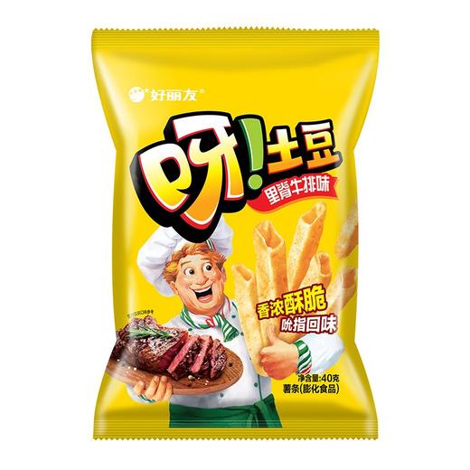 好丽友呀土豆 薯条膨化食品（牛排味）40g 商品图0