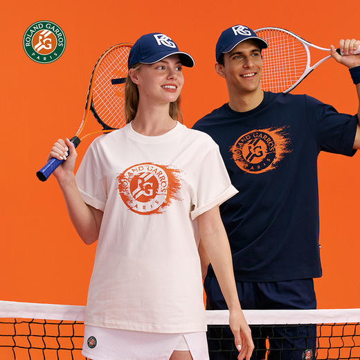 罗兰加洛斯法网短袖t恤男女纯棉春夏新款纯棉运动上衣宽松 商品图4