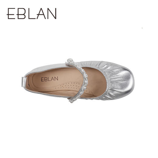 伊伴秋季柔软羊皮鞋面温柔芭蕾舞鞋平跟设计单鞋B25451203 商品图2