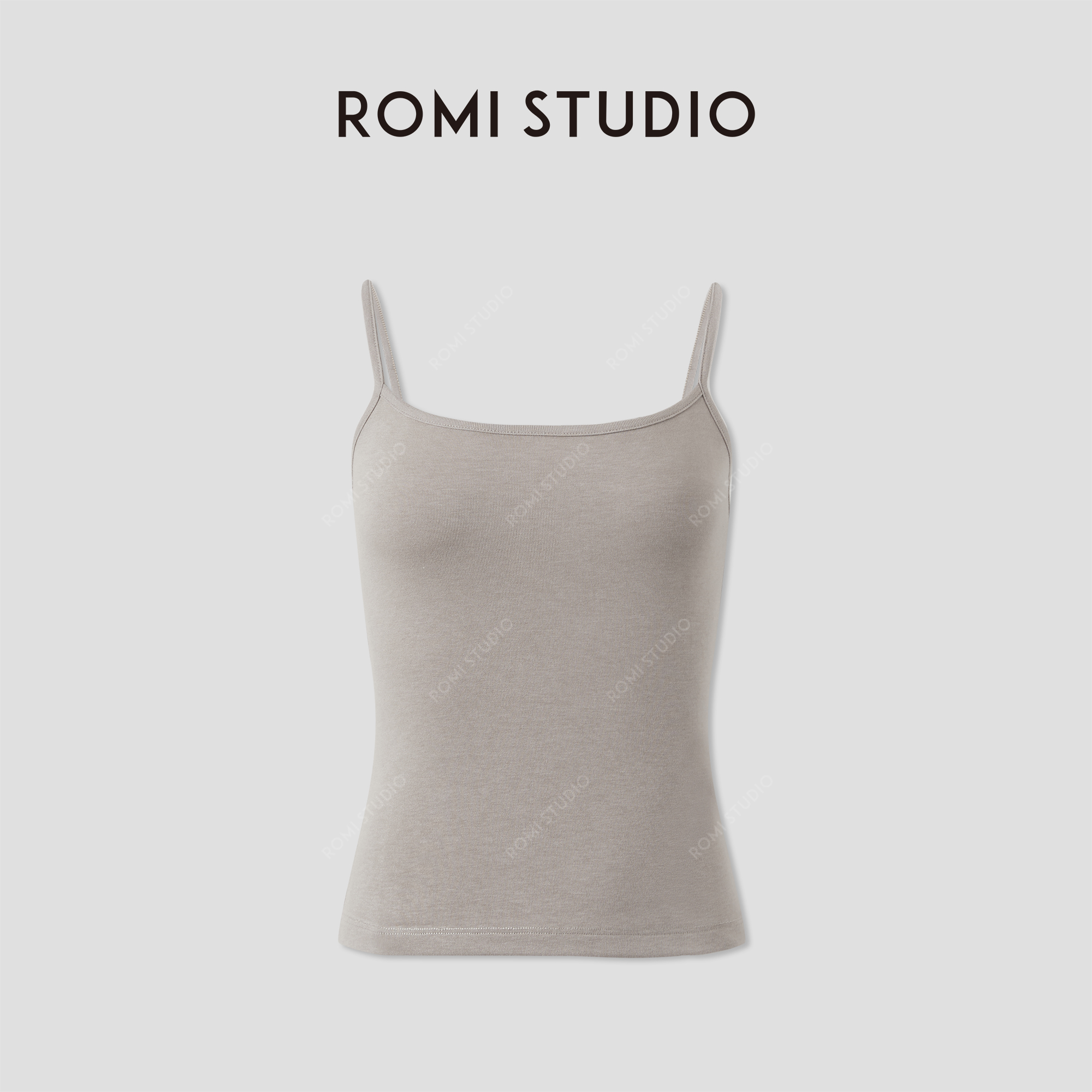 ROMI STUDIO“简约基础”轻薄舒适高弹修身针织吊带背心 RWCSST2536