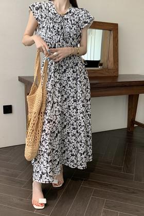 ELLA JADE 法式复古无袖碎花连衣裙 20642