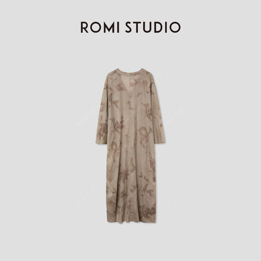 ROMI STUDIO 苎麻棉混纺植物印染度假风轻薄宽松连衣裙RWCRLJ2779 商品图1