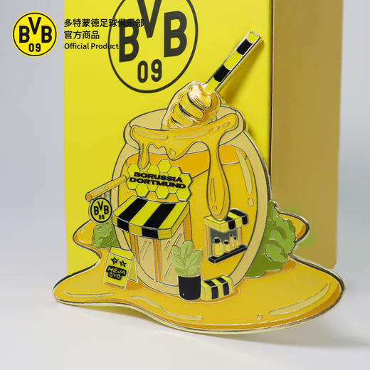 【官方正版】多特蒙德足球俱乐部 | 蜂蜜屋冰箱贴黄色锌合金材质周边 商品图4