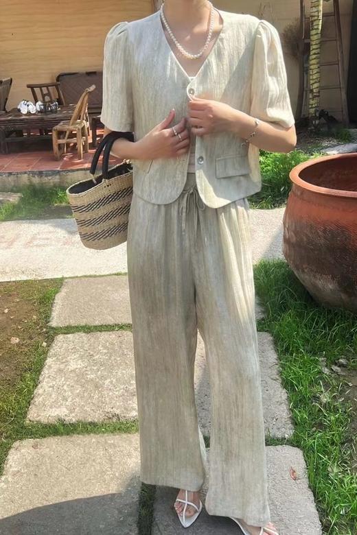 ESTELLICA 通勤气质外套阔腿裤套装 20620 商品图1