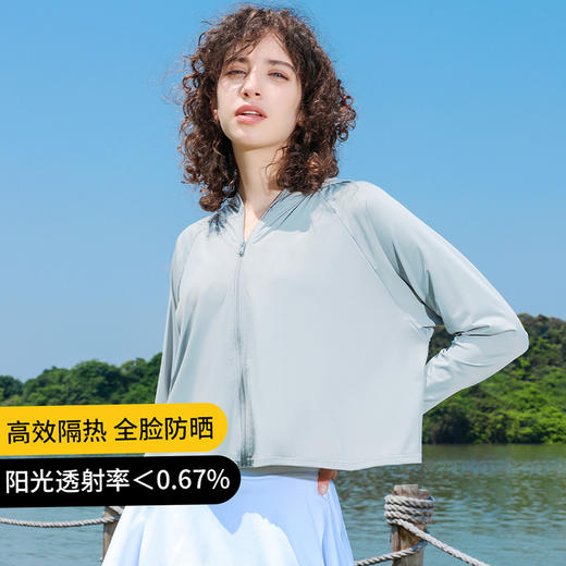 热卖20000+冰感防晒 UPF50+冰丝防晒衣女夏季新款运动户外长袖外套连帽防紫外线防晒服 商品图1
