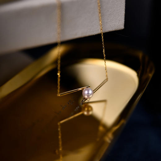 雀说真空电镀18K金保色项链平衡木套链锁骨链轻奢小众设计高级感颈链AL 商品图1