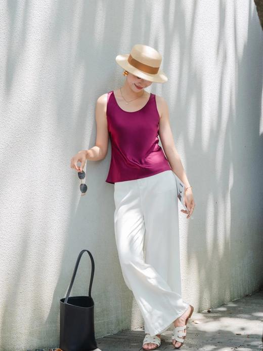 V领无袖缎面背心 ME2706 商品图3