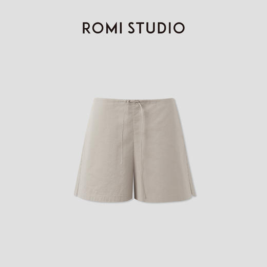ROMI STUDIO“简约复古”轻薄宽松舒适全棉抽绳休闲短裤 RWCSXT2364 商品图0