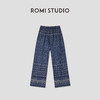 ROMI STUDIO 亚麻莱赛尔混纺文艺民族风复古印花休闲裤RWCRX64043 商品缩略图1