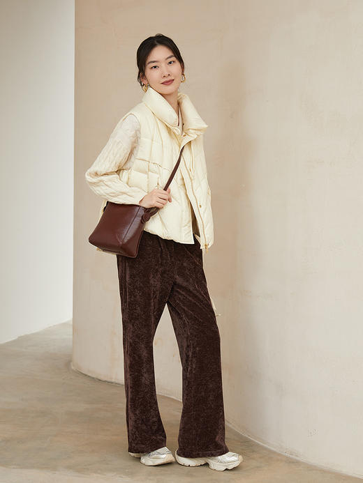 浅灰色圆领麻花针织开衫 秋冬复古短款单排扣长袖毛衣外套 商品图2