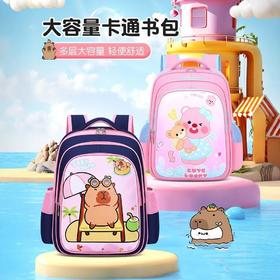 心选丨新款卡皮巴拉小学生书包男女童双肩背包韩版大容量幼儿园儿童书包