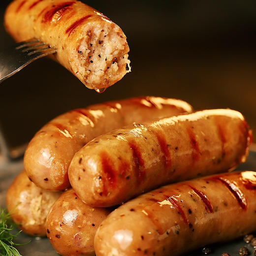 火山石烤肠 | 纯肉肠台湾风味 脆皮烤肠原味/黑椒味/飞鱼籽/黑鱼肠/杏鲍菇/无淀粉添加 低温排酸锁鲜 空气炸锅食材 商品图5