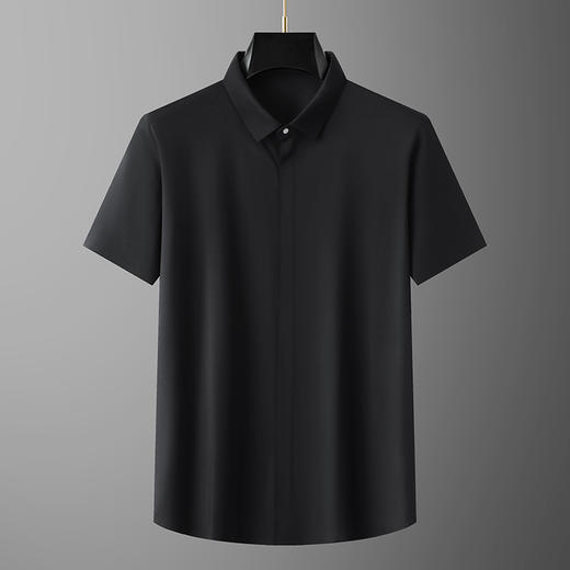 【拉链款】【DPX】大依优型大码冰丝短袖衬衫夏装半袖衬衣胖子时尚休闲色百搭免烫上衣胖子男士 商品图7