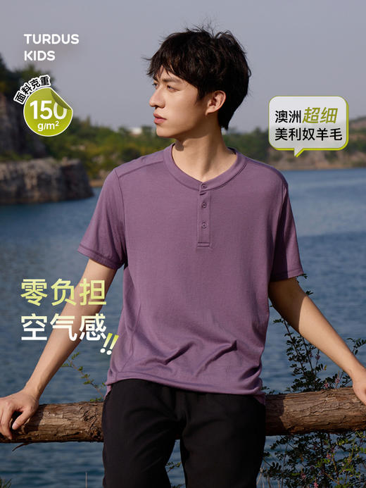 男士轻薄扣子短袖 (48小时内发货)-turdus-2026夏 商品图1