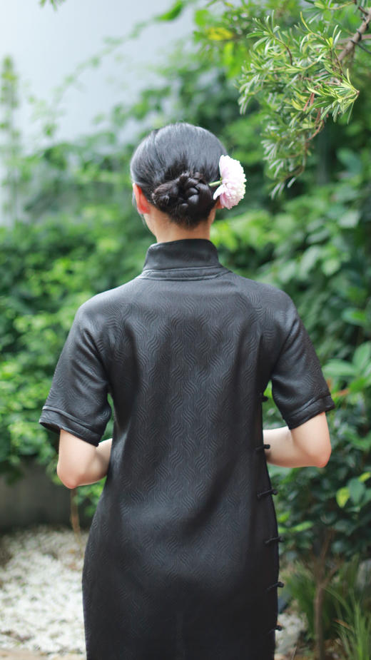 漫物记四经绞罗手缝边旗袍xys-122 商品图3