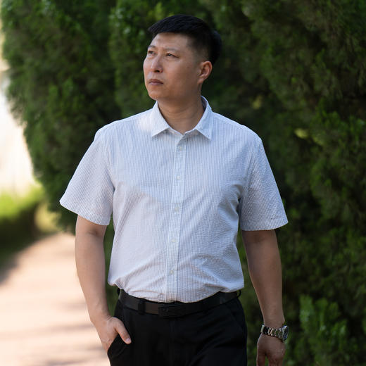男士全棉泡泡纱短袖衬衫 商品图0