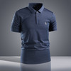 【凉感防紫外线含亚麻桑蚕丝】罗蒙男士夏季Polo衫7A抗菌舒适休闲醋酸冰丝t恤男短袖男 商品缩略图4