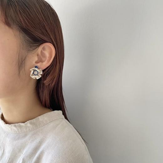 tamas 2色繁花串珠耳钉/耳夹 商品图2