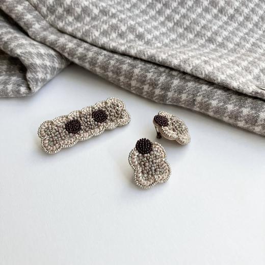 tamas 2色繁花耳钉/耳夹 商品图2