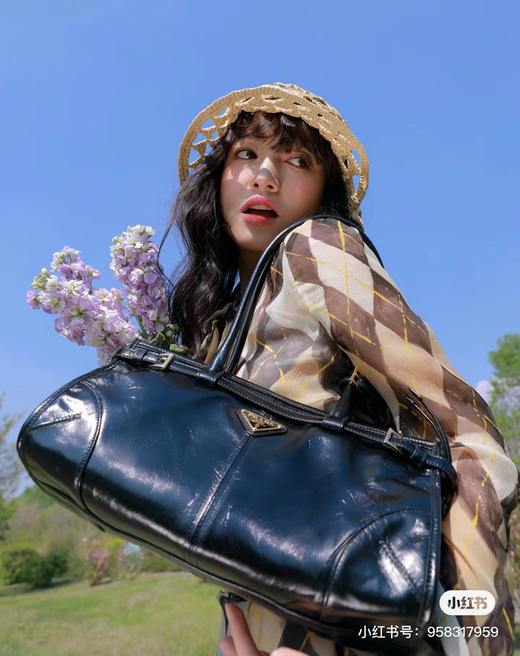 p家Bonnie系列大号小号牛皮单肩包 商品图1